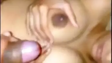 Indian cum on boobs video
